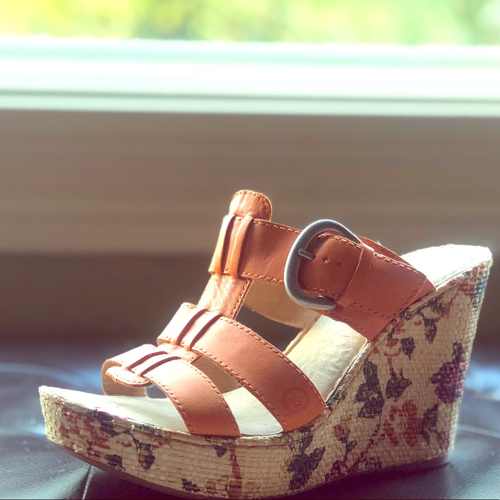 Born Sandals with 4 inch chunky wedge soles